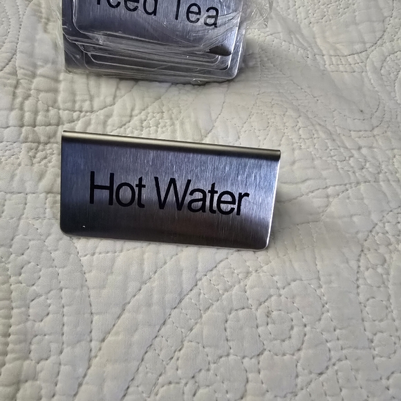 Stainless Steel Table Tent Sign Combo 3"x 1.5" - Picture 2 of 6